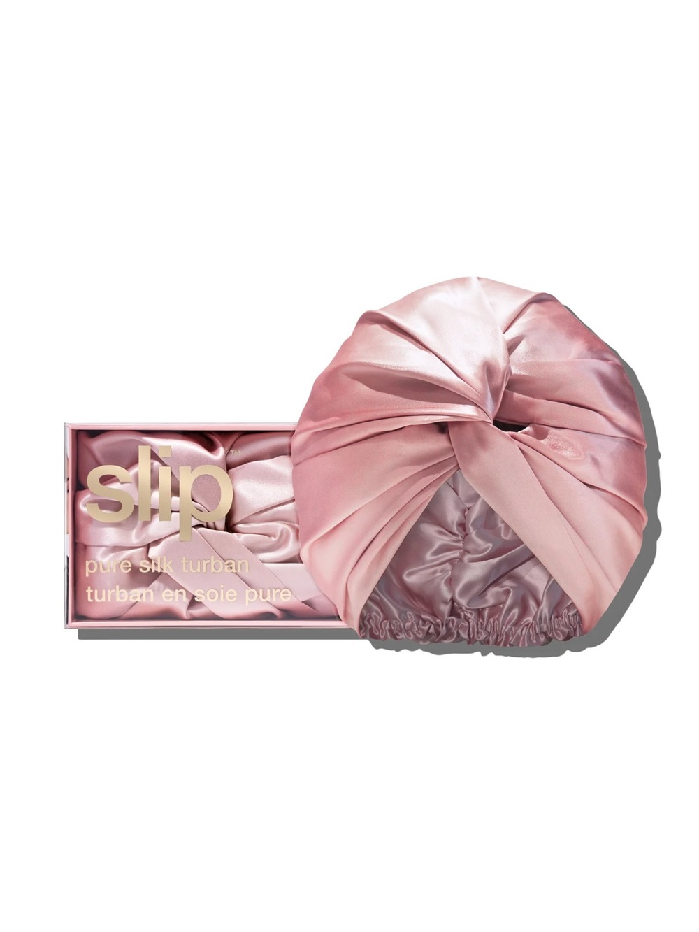 Slip 100% Silk Satin Pink Hair Turban